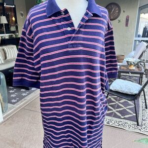 Ralph Lauren Polo with Dark Blue Collar and Off-White Fabric